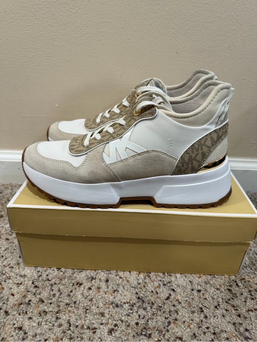 Michael Kors Muse Mesh and Logo Trainer Sneakers